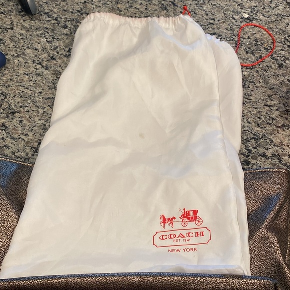 💋 Coach Chicago Ellis Gold Pewter Pebble Leather Handbag - Picture 13 of 13